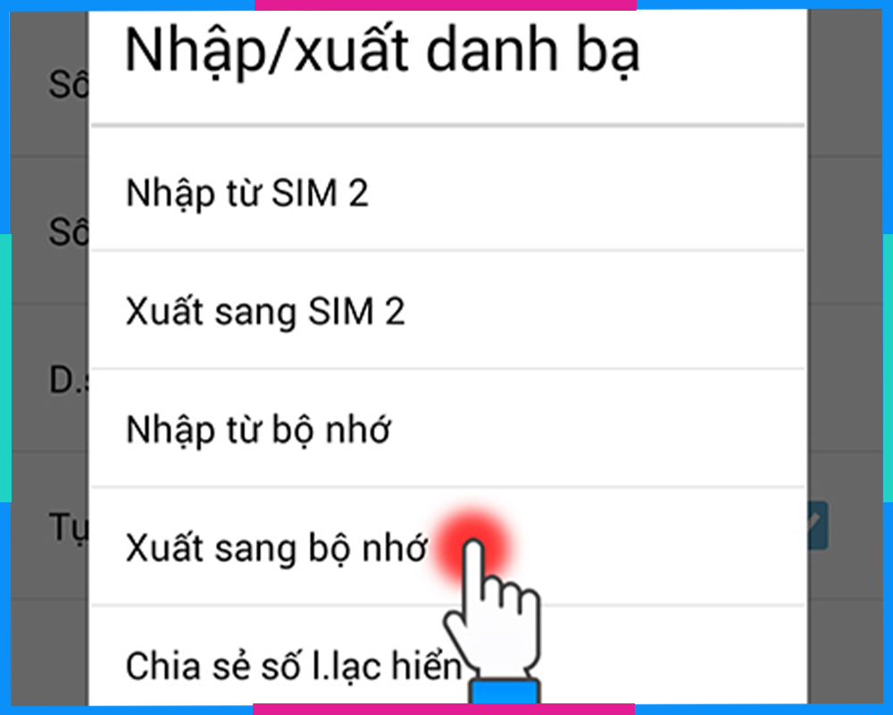 chuyển danh bạ từ android sang iphone vcard B6